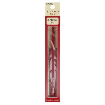 ETIMO Red Crochet Hook with Cushion Grip 9/0 5.50mm