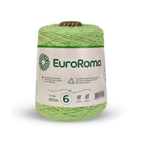 Barbante 6 Euroroma Colorido 600g - Verde Limão