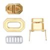 Fecho de Metal Retangular - Dourado