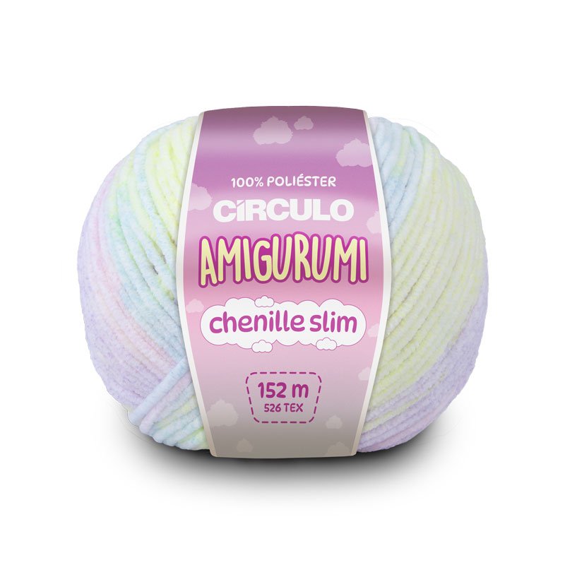 Amigurumi Chenille Slim 9085 - Pipoca Doce